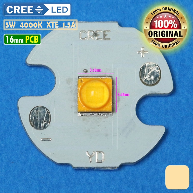 Jual CREE 5W XT-E MoonLight 4000K XTE Mata Led Sorot Tembak DRL 16mm 1 ...