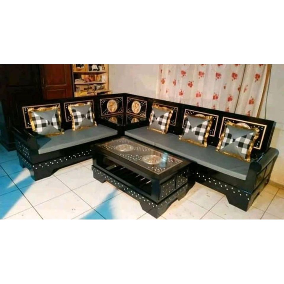 Jual Kursi Tamu Pojok Kayu Jati Gelong/Kursi Sudut Ruang Tamu | Shopee