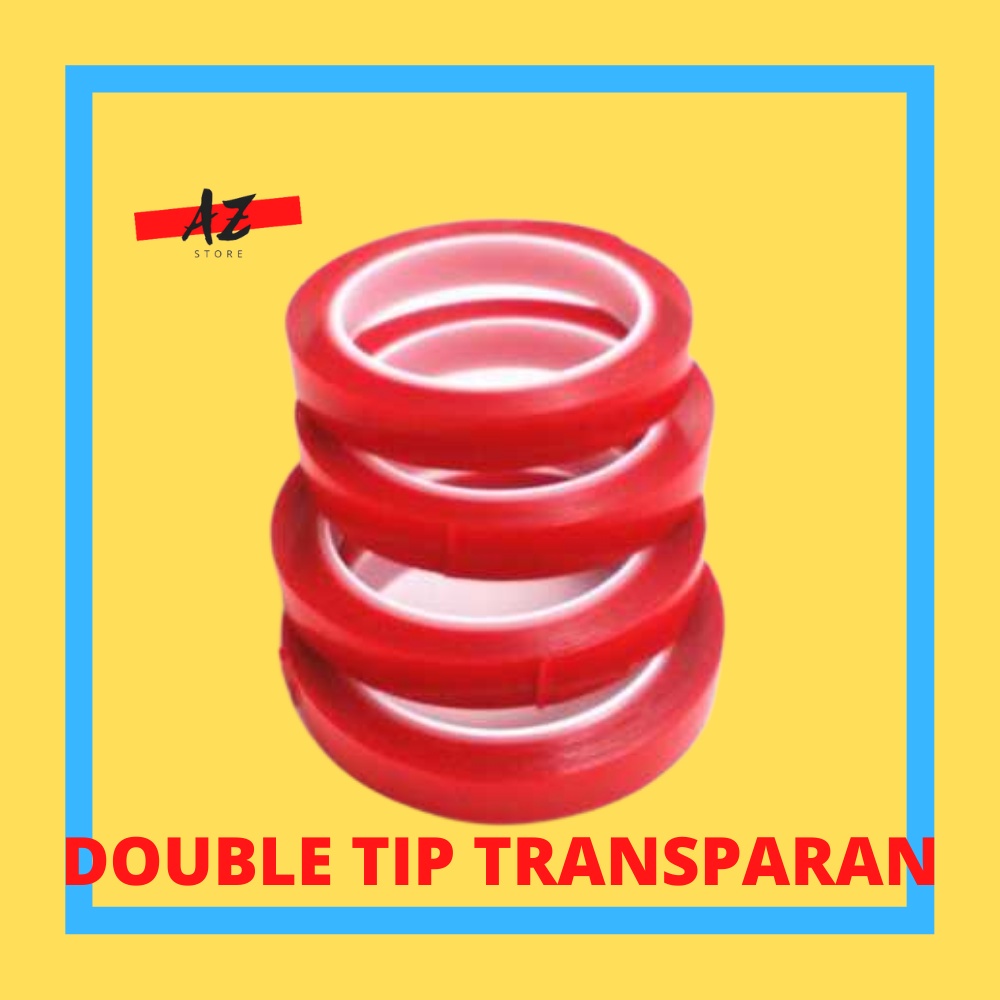 Jual Lakban Solasi Isolasi Slasiban Perekat Double Double Tip Tape Adhesive Transparan Stiker