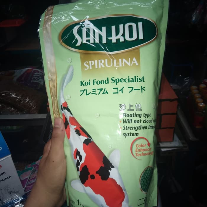 Jual makanan ikan koi/pelet ikan koi SAN KOI SPIRULINA (small) | Shopee ...