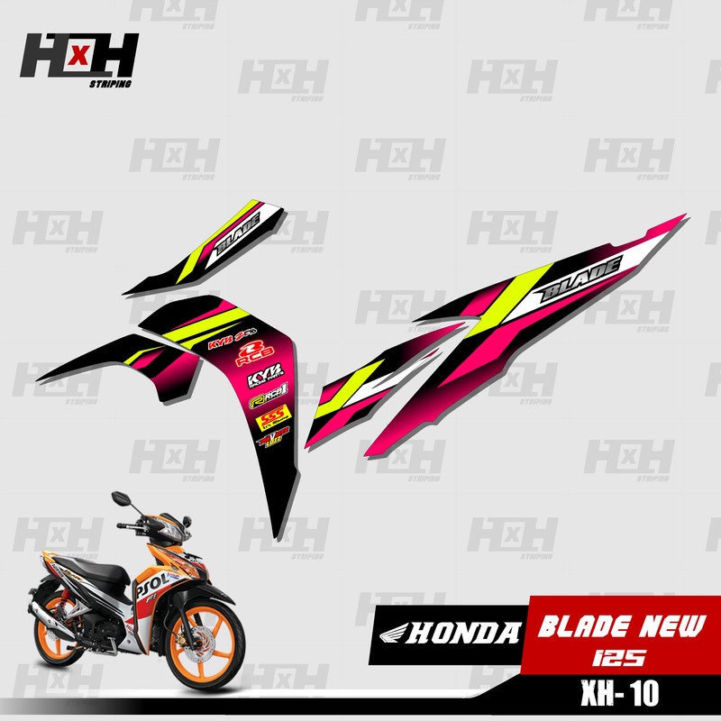 Jual Striping Variasi Stiker Blade 125 Fi Lis Semifull Racing Roadrace ...