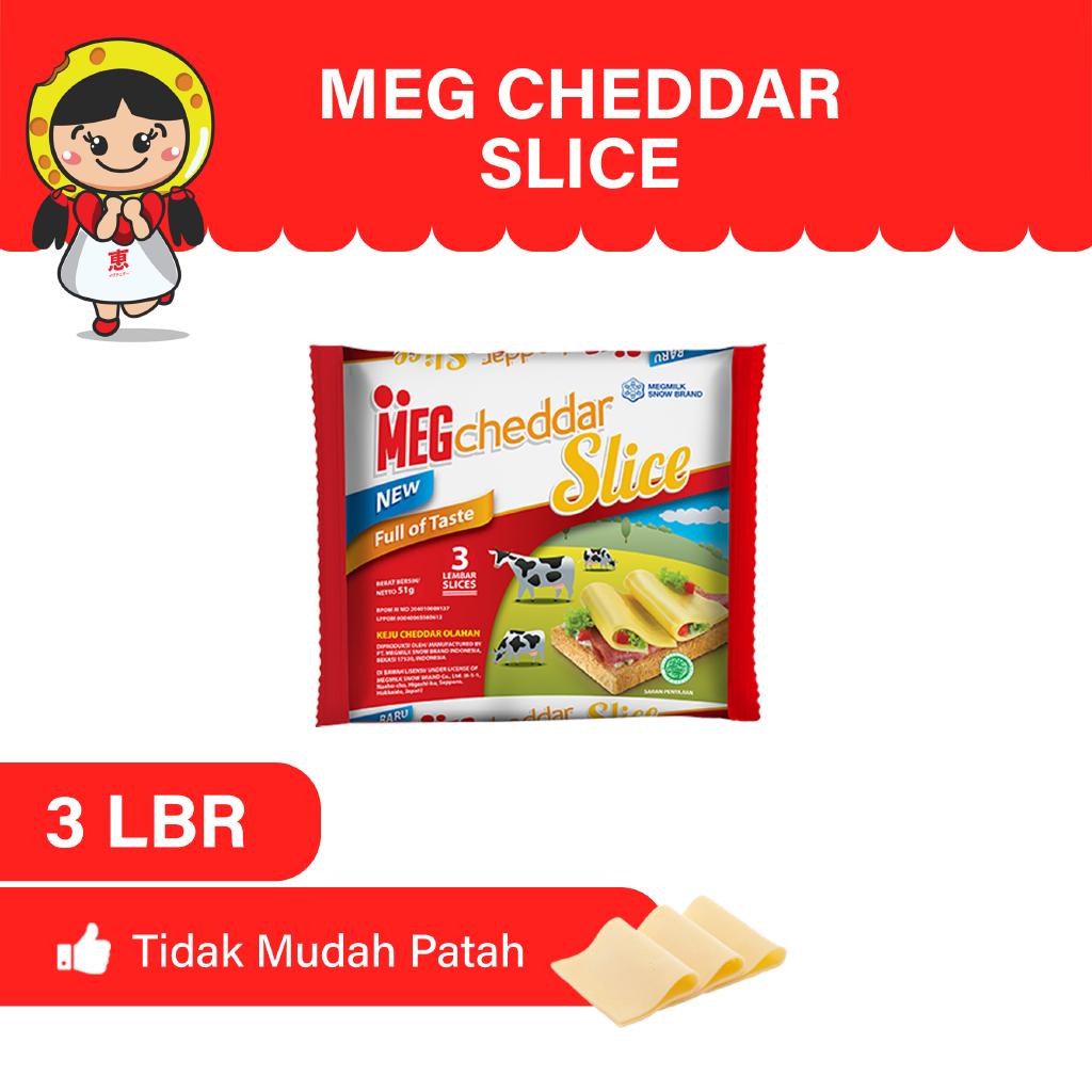 Jual MEG Cheddar Keju Slice 51 Gr | Shopee Indonesia