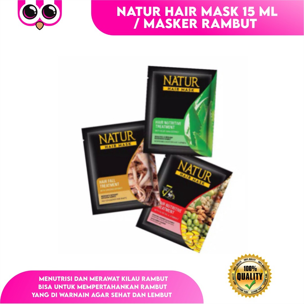 Jual [ Mask ] Natur Hair Mask 15 Ml / Masker Rambut | Shopee Indonesia