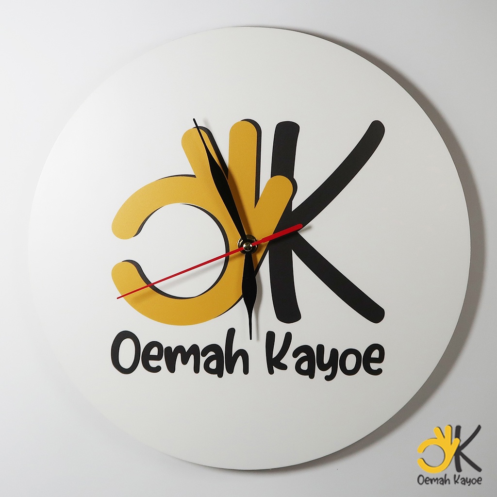 Jual JAM DINDING KAYU CUSTOM UNIK NAMA FOTO LOGO HADIAH KADO SOUVENIR