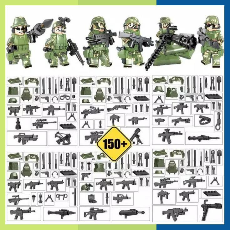 Jual Lego City Army Soldier Swat Minifigures 8 Pcs Set Superhero ...