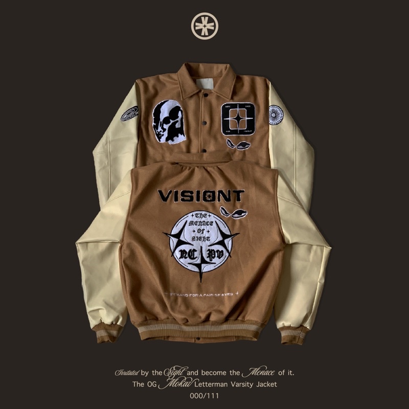 Jual Visiont Goods - OG Mokav Letterman Varsity Jacket (Wool/Vegan ...