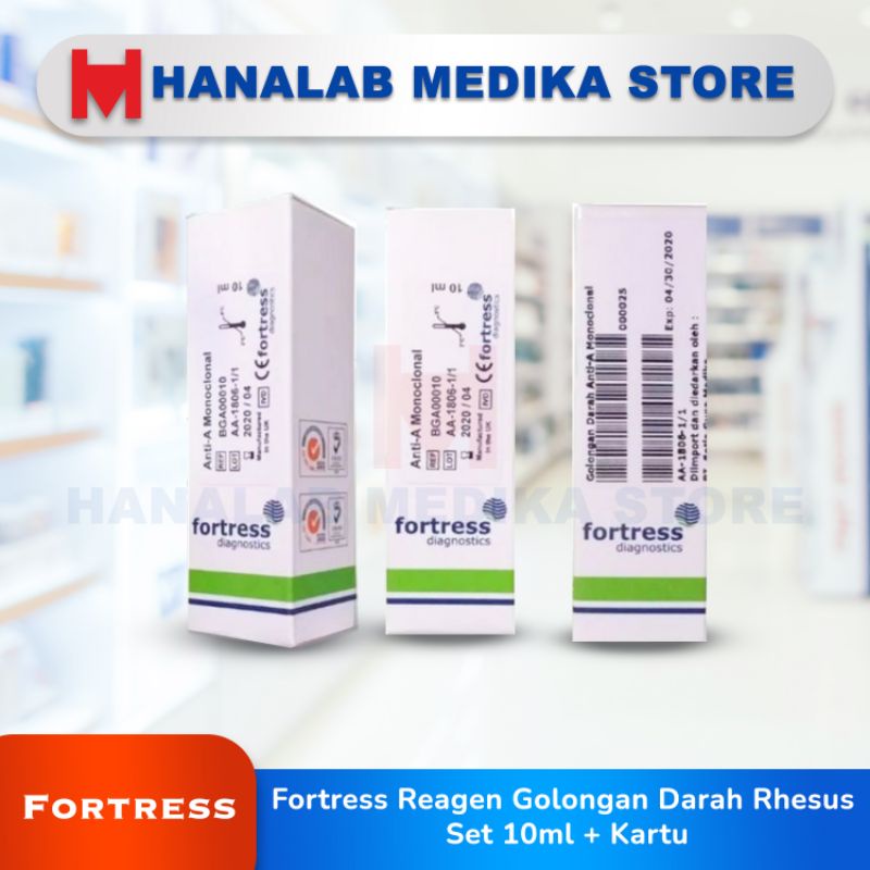 Jual Fortress Reagen Golongan Darah Anti A,B,AB Dab D Rhesus Set 10ml ...