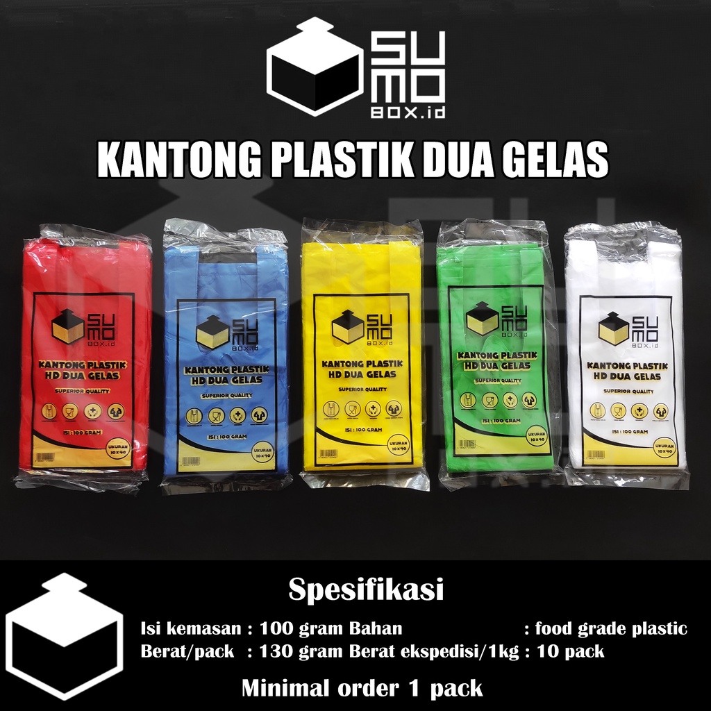 Jual Kantong Plastik Sumobox Cup Cup Aneka Warna Kresek Gelas Cup