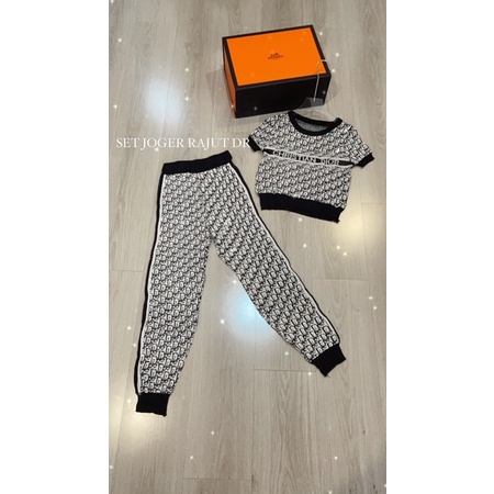 Jual set rajut joger dr dior baju celana joger rajut
