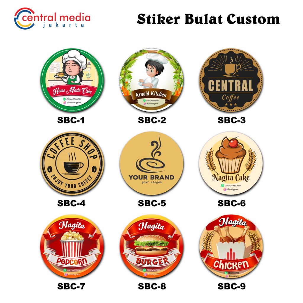 Jual Cetak Sticker Label Bulat Custom Stiker Kemasan Produk Online Shop ...