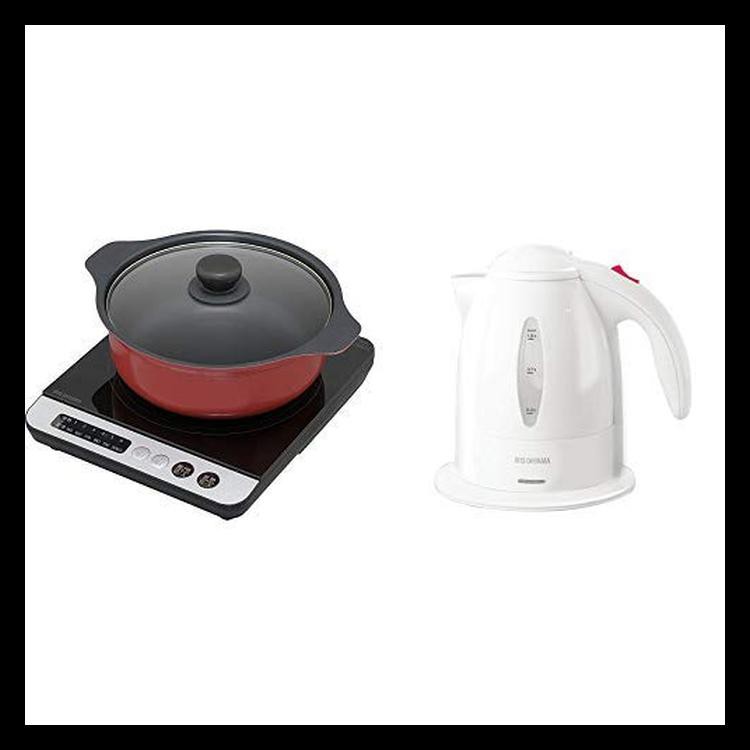 Sale Iris Ohyama Ih Cooking Heater Pot Set, 1400W, Black/Red, Ihkp-3524-B/R  Best Product