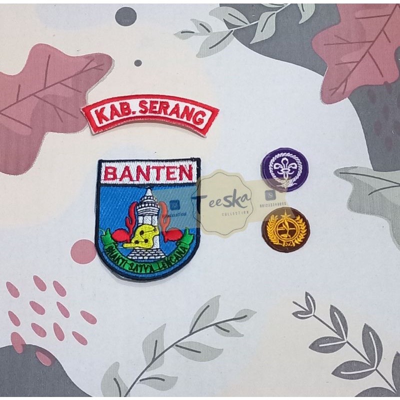 Jual Set Atribut Seragam Pramuka Logo Tunas Kelapa dan Wosm, Logo Kwartir Daerah ( Kwarda