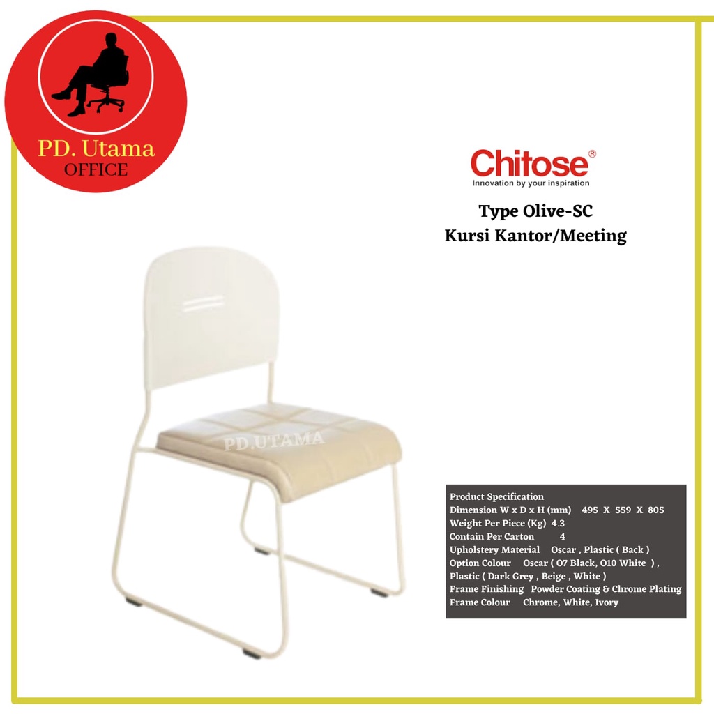 Jual Kursi Hadap Chitose OLIVE SC Kursi Staff/Kursi Meeting Kerja/Kursi