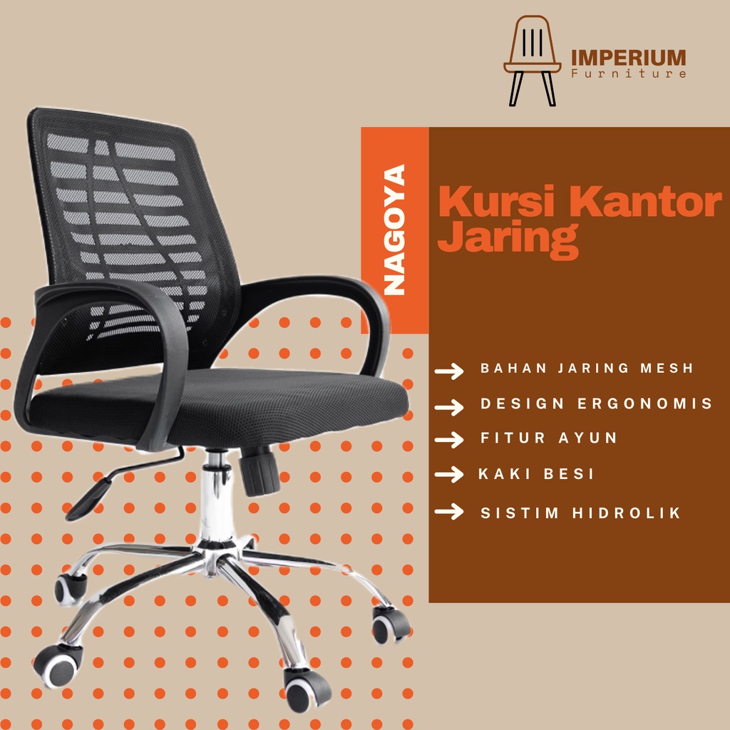 Jual Kursi Kantor Nagoya /Office Chair/Kursi Jaring / Kursi Kerja ...