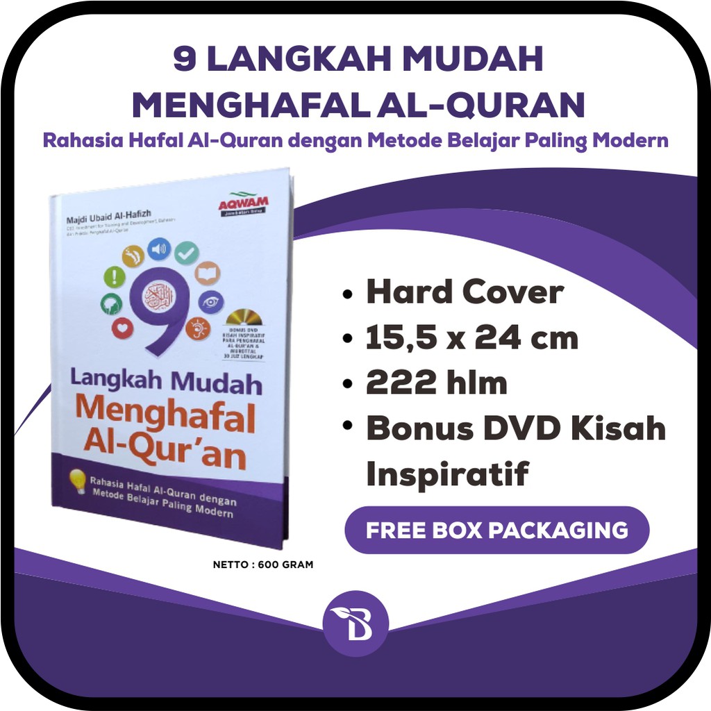 Jual 9 Langkah Mudah Menghafal Al Quran Hard Cover Aqwam Shopee Indonesia