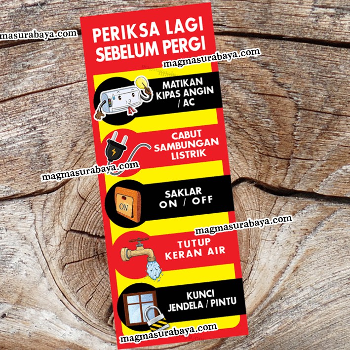 Jual Sticker Periksa Lagi Sebelum Pergi | Shopee Indonesia