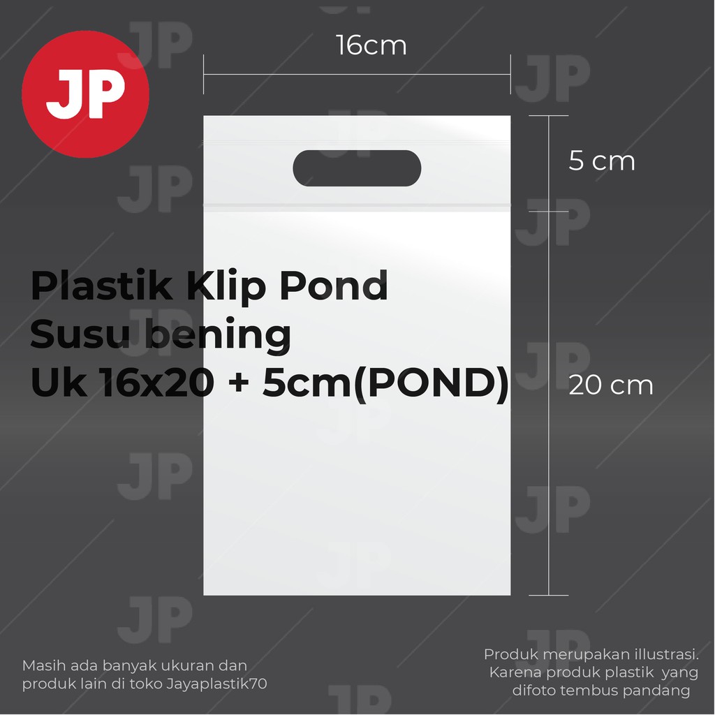 Jual Plastik Klip Pond Oval Putih Susu 16x20 +5(POND) (isi 100 lembar ...