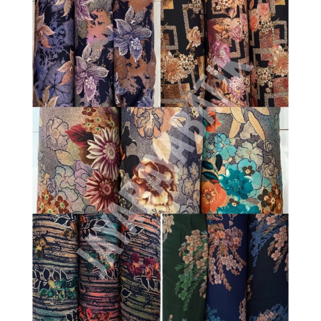 Kain viscose import premium per 50cm