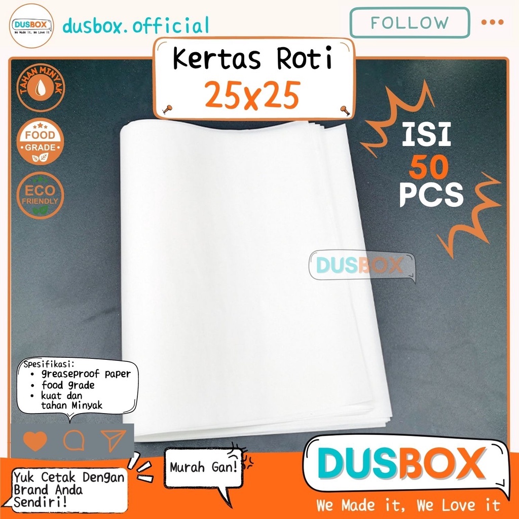 Jual Kertas Roti / Kertas Kebab / Kertas Burger / Kertas Baking ...