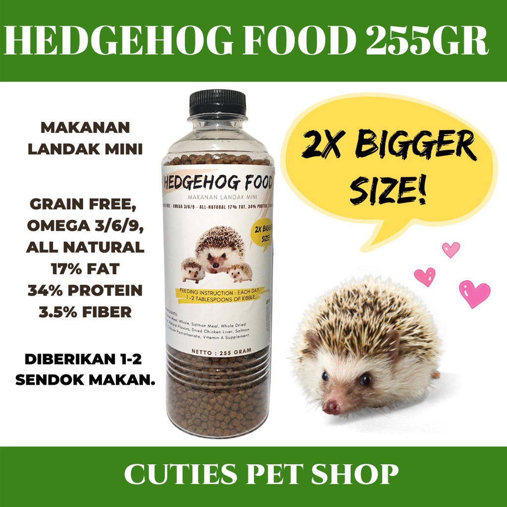 Jual Makanan Landak Mini 255 Gram Hedgehog Food 2x Bigger Size Lanmin