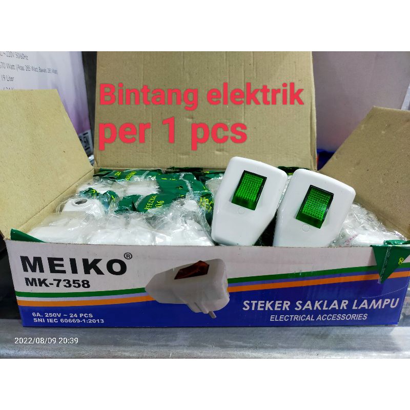 Jual steker sakral lampu MEIKO MK-7358 SNI per 1 pcs | Shopee Indonesia