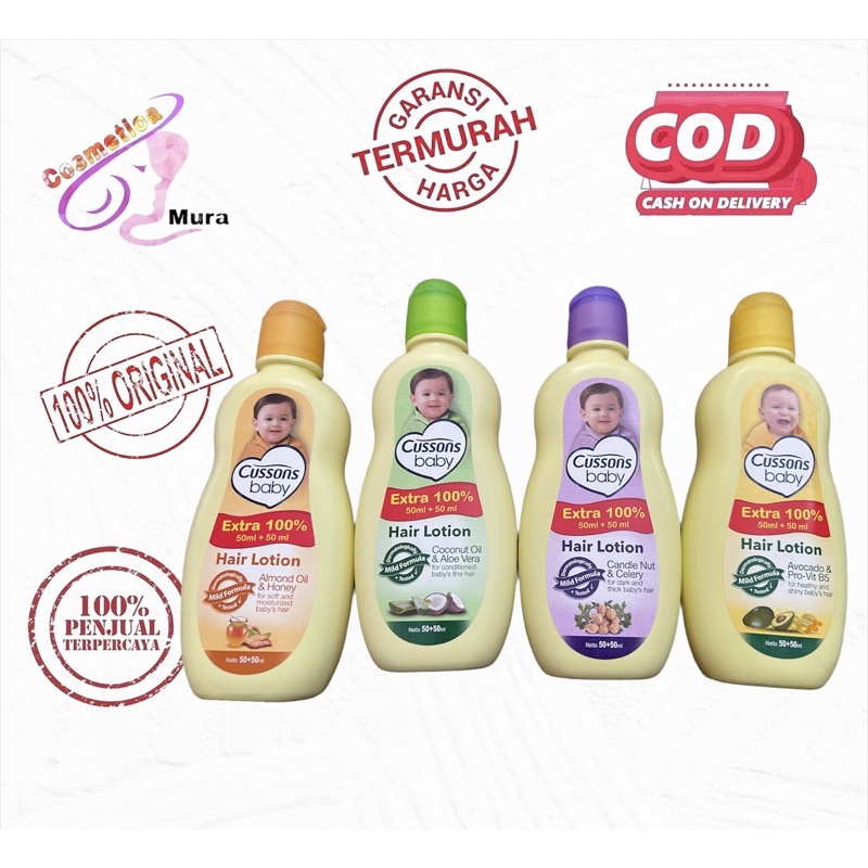 Jual ** COSSONS BABY HAIR LOTION 50 + 50 ML ** [hair lotion ] [ 50 + 50