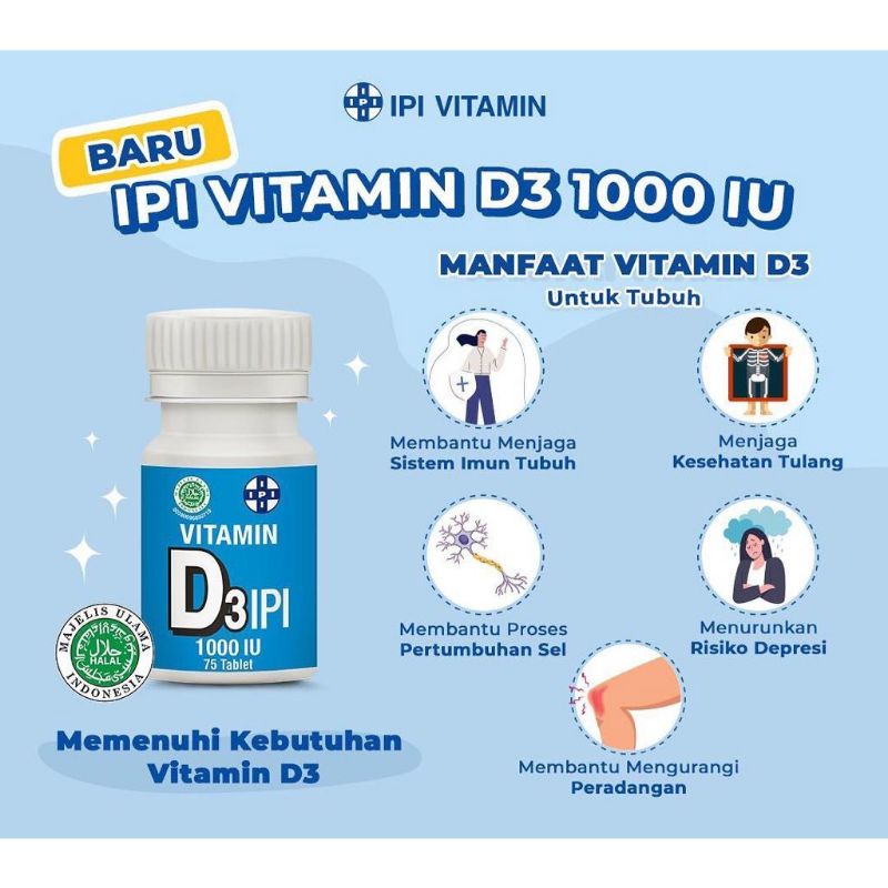 Jual Vitamin Ipi D Iu Isi Tablet Vitamin Ipi Multivitamin