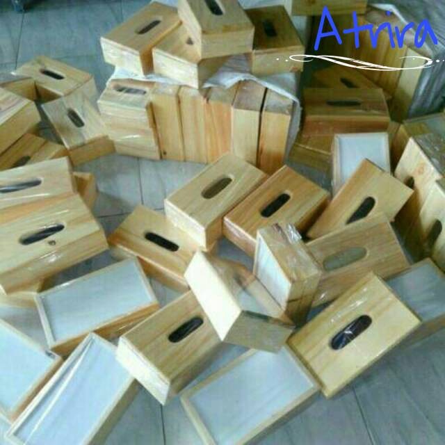 Jual Kotak Tisu / Tempat Tisu Kayu Pinus / Box Tissue Besar Natural ...