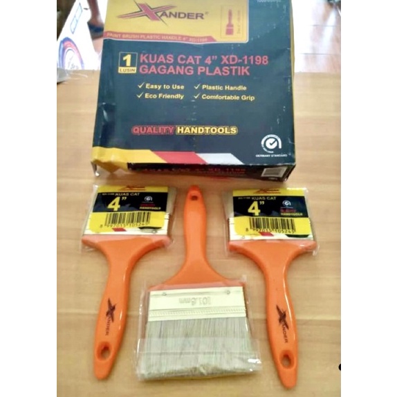 Jual XANDER 4” Kuas cat 4”inci gagang pvc xander Kuas bulu putih 4inci ...