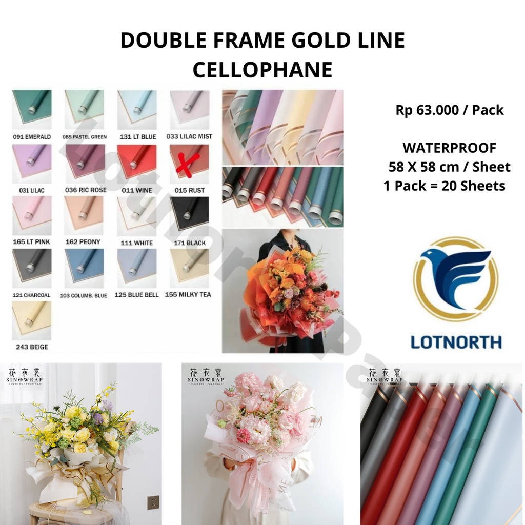 Jual DOUBLE FRAME GOLD LINE TRANSPARENT CELLOPHANE BEST QUALITY ...