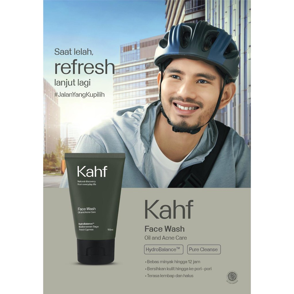 Jual Kahf Oil and Acne care face wah 100mlHijau Shopee Indonesia