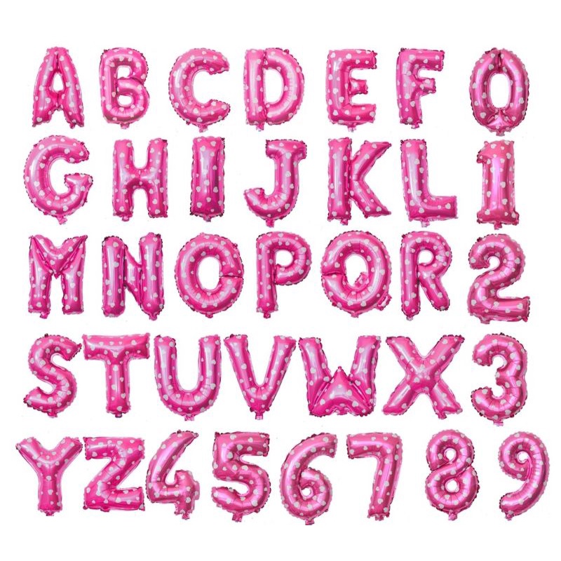 Jual Balon Huruf Pink Love 40 cm, Balon Huruf Foil | Shopee Indonesia