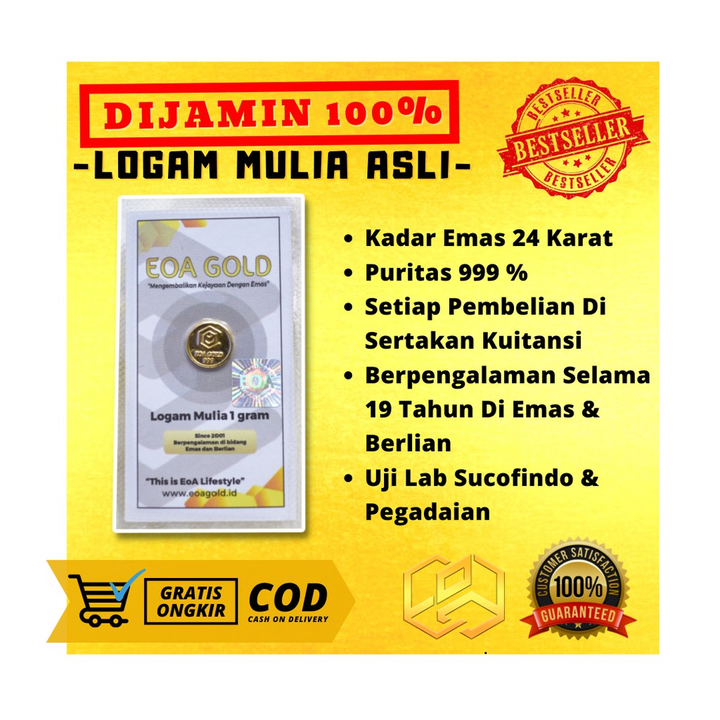 Jual Harga Logam Mulia Emas Antam Hari Ini Emas Antam Eoa Gold