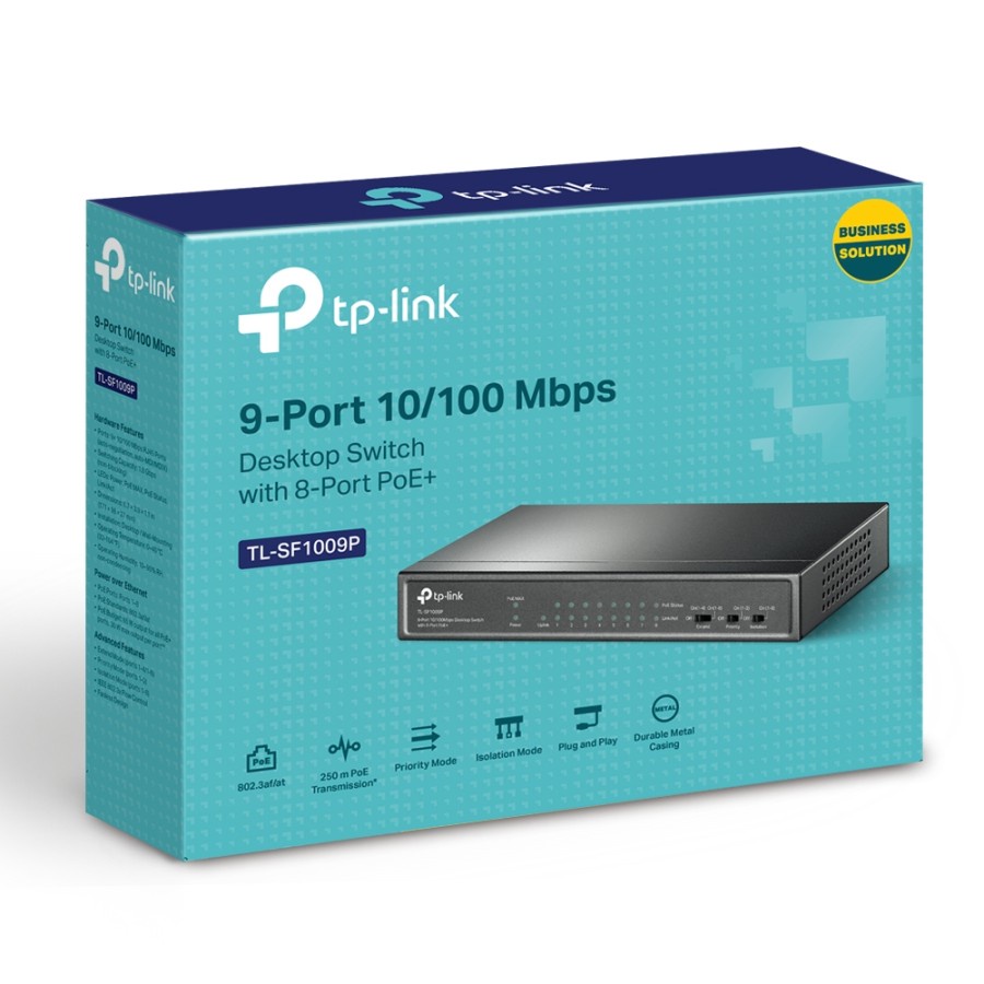 Jual TPLink TL-SF1009P Switch 9-Port Desktop Switch with 8-Port PoE+ ...