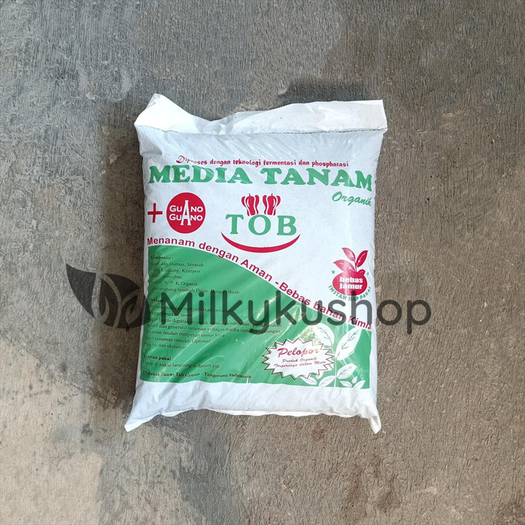 MEDIA TANAM TANAH TOB GUANO HIJAU ORGANIK KEMASAN PABRIK VIA CARGO