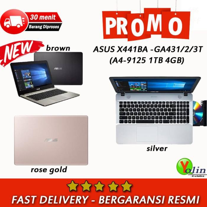 Jual Lp2500 Asus X441ba A4 9125 1tb 4gb 14 W10 Brown Silver Rosegold Shopee Indonesia 5600