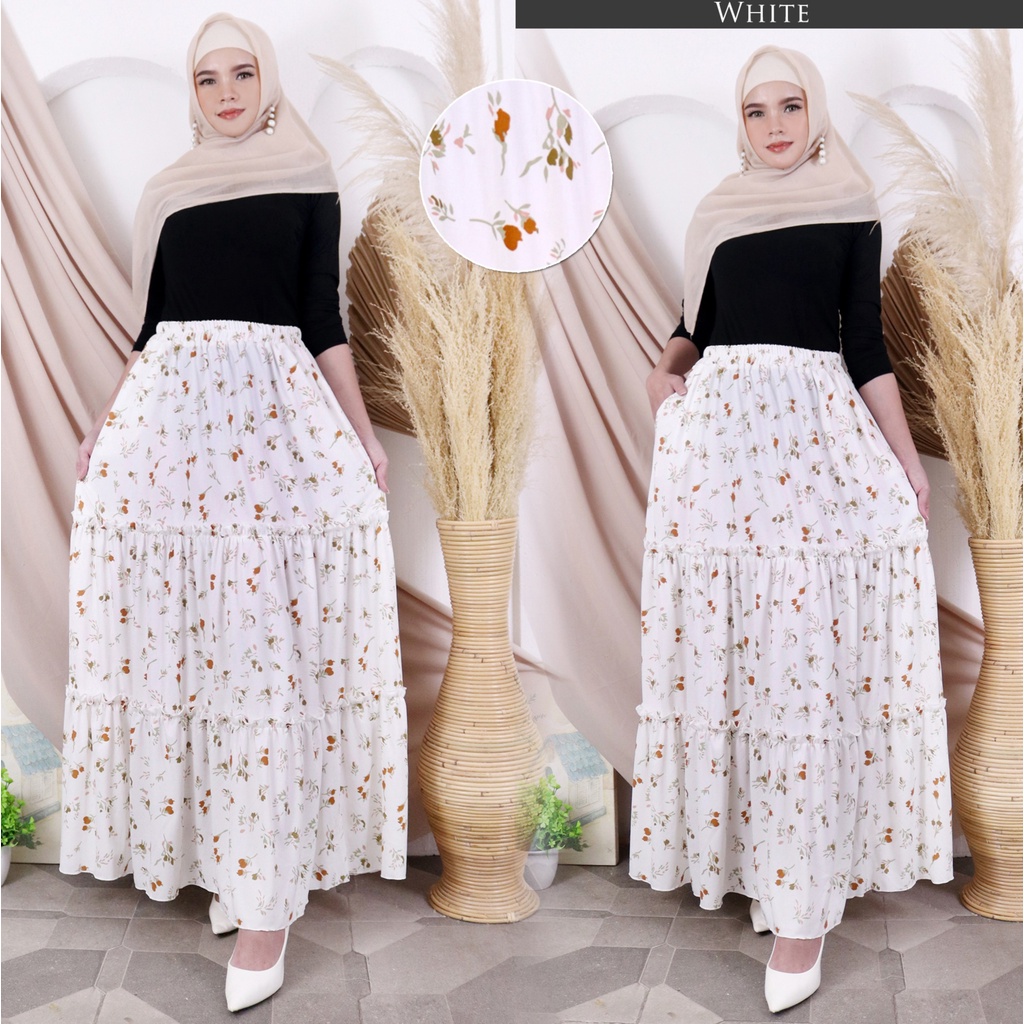 Jual veronita_olshop Rok panjang Corak/Motif Rok muslim/Mayung/Payung ...