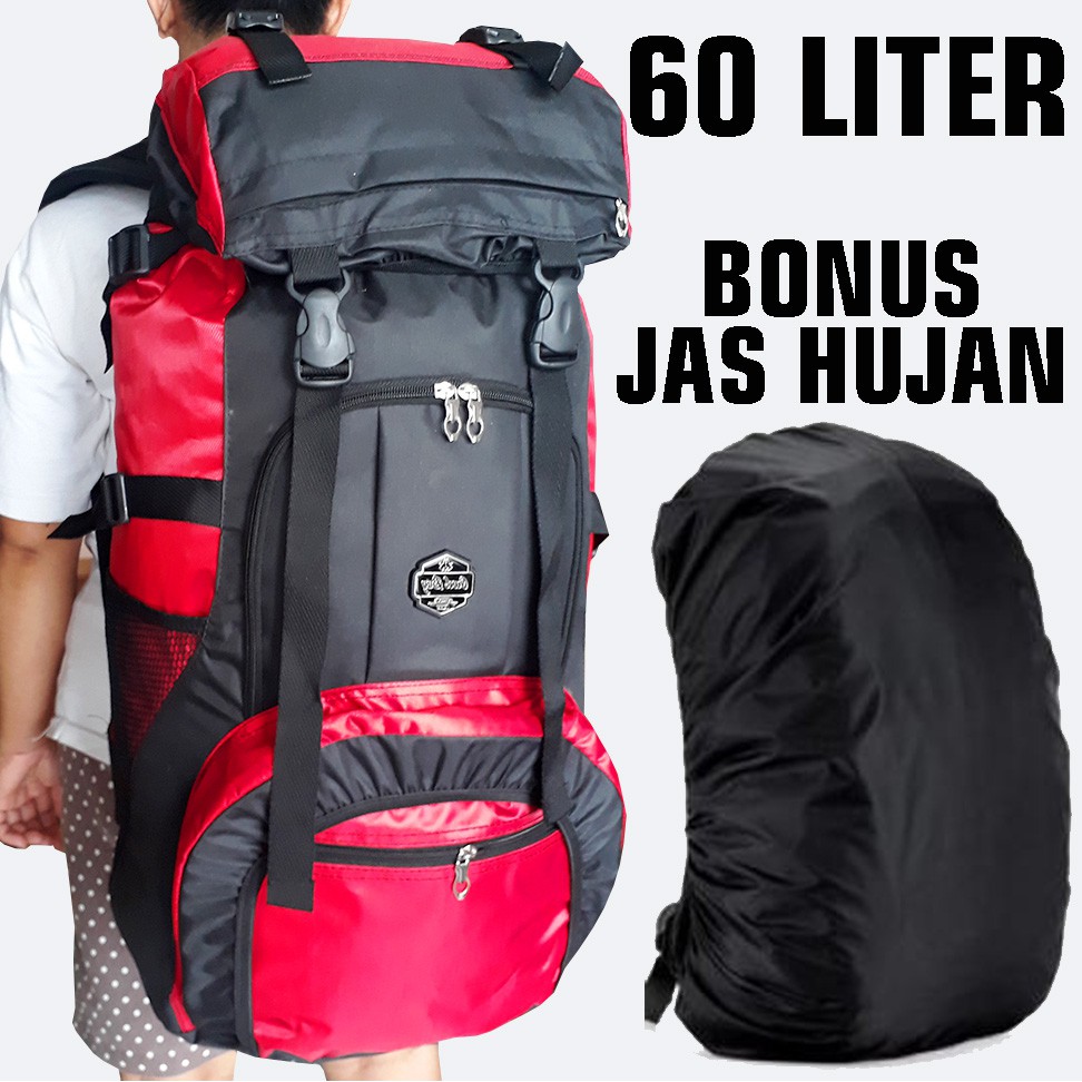 Keril Gunung Tas Carrier Kiabag 60 Liter Tas Gunung Ransel Tas camping Tas Hiking