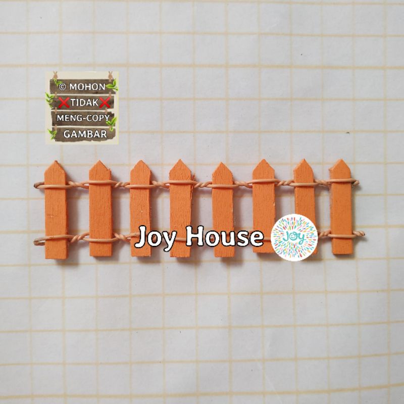 Jual 1pc Miniatur Pagar Kayu warna warni Dekorasi Ornamen bonsai