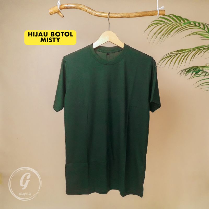 Jual Kaos Polos warna Hijau Botol Misty | premium quality | Shopee