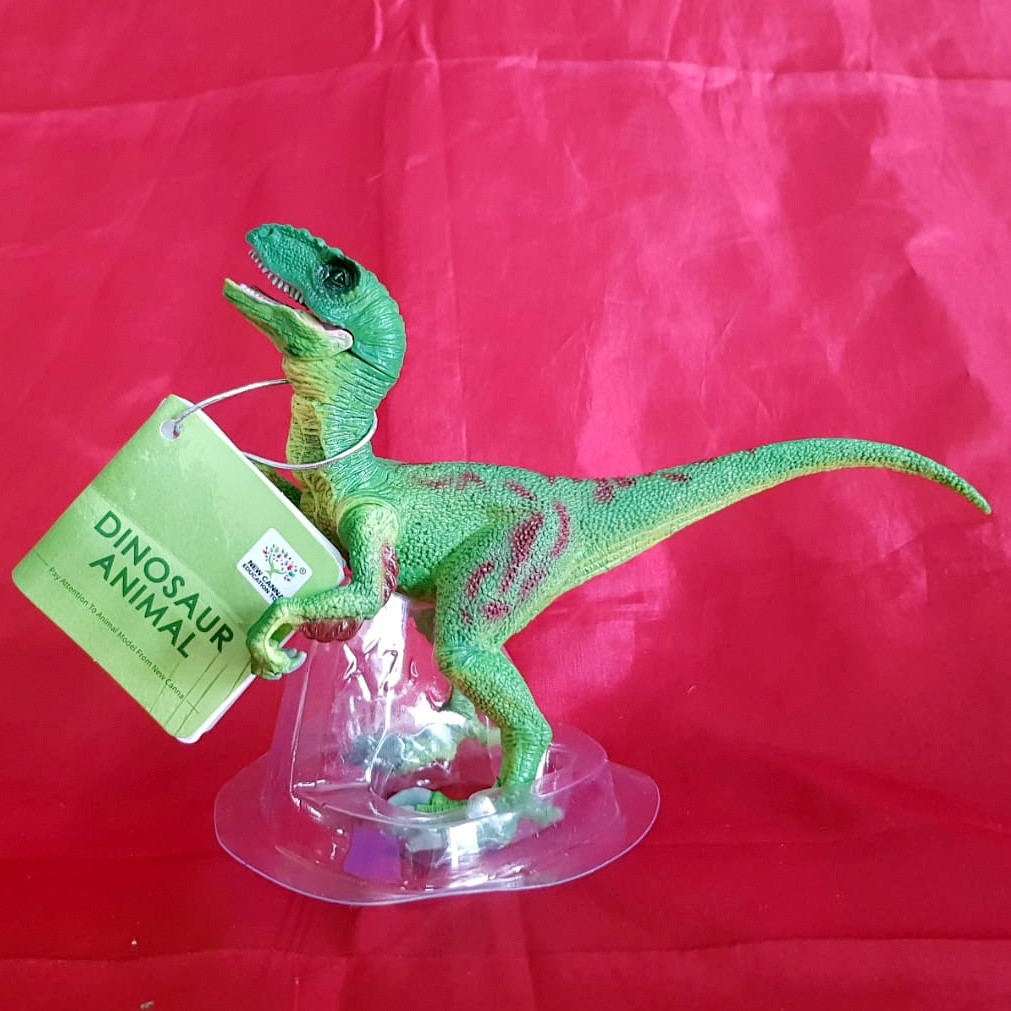 Jual Figur Dinosaurus Hijau Green velociraptor Raptor New Canna hard ...