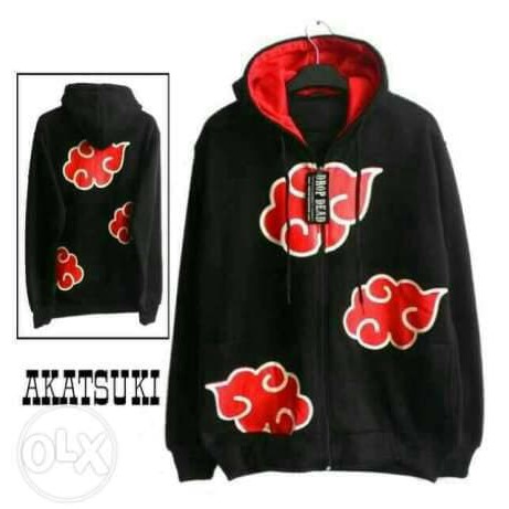 Jual Jaket Sweater Hoodie Anime Naruto Akatsuki Team Flecee Tebal BRANDED |  Shopee Indonesia