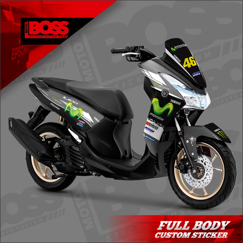 Jual Decal Sticker Yamaha Lexi Full Body Stiker Decal Lexi Striping