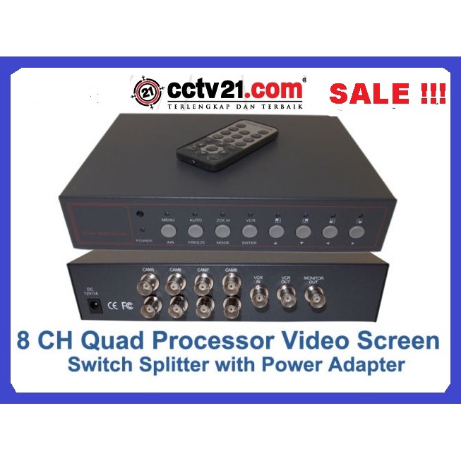 Jual Quad Processor Alat Pembagi Camera CCTV 8 Channel | Shopee Indonesia
