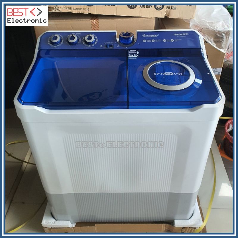 Jual MESIN CUCI SHARP 12 KG EST 1290 2 TABUNG ES-T1290 WA-BL/PK