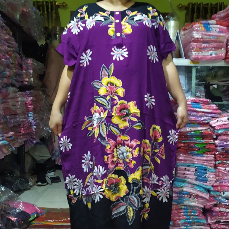 Jual Daster batik HENGKY kancing depan LD 130cm | Shopee Indonesia