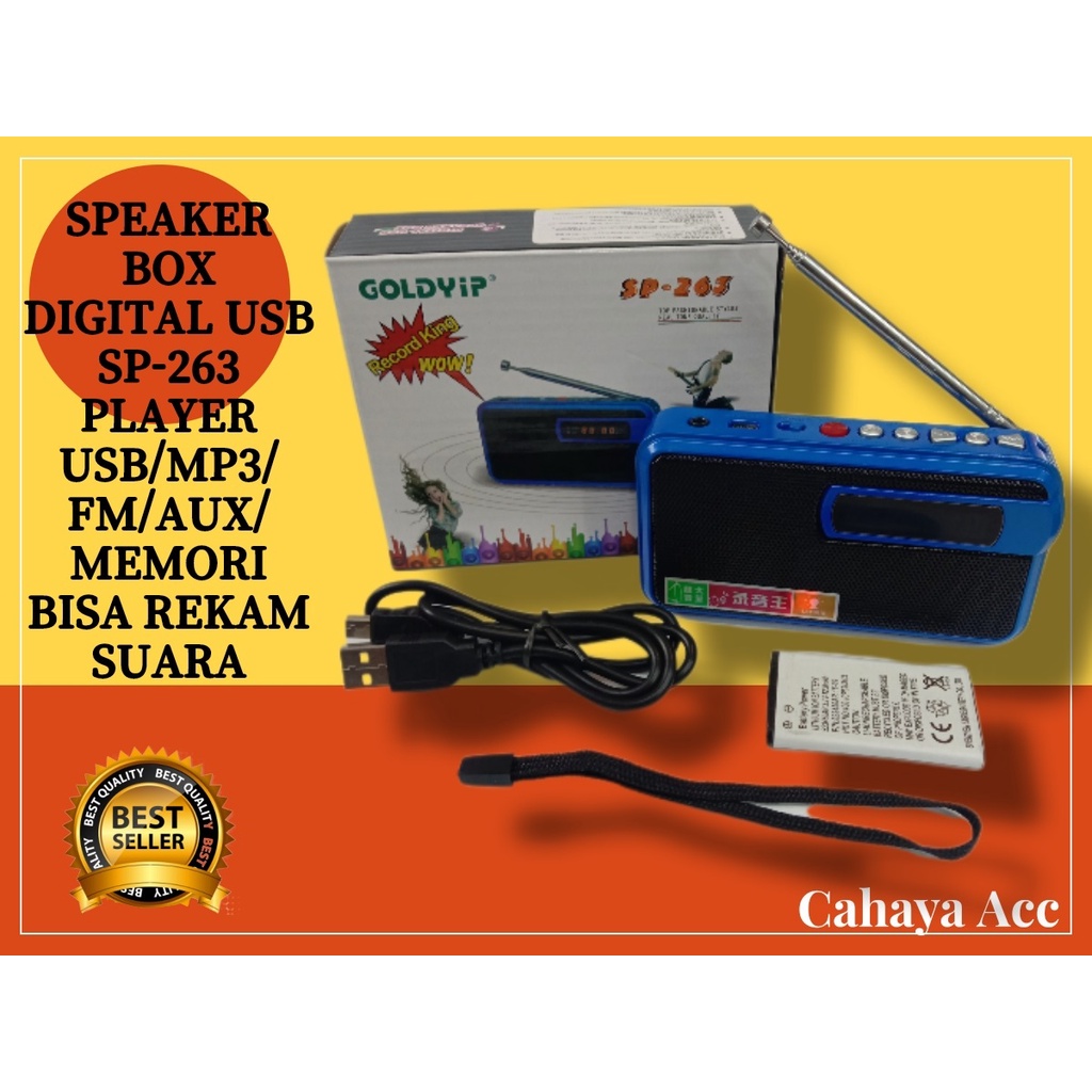 Jual SPEAKER MINI DIGITAL RECAM / SPEAKER SP-263 BISA REKAM SUARA/RADIO ...