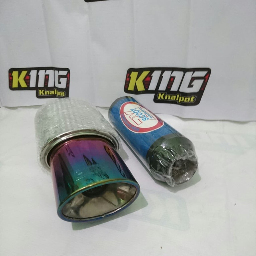 Jual Knalpot Mobil Hks Oval Pelangi Dan Resonator Scoot Muffler Hks Shopee Indonesia