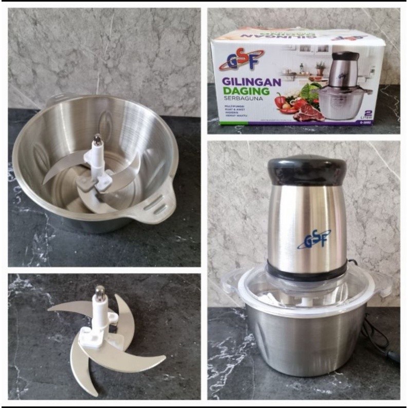 Jual GSF 3802 Food Processor Elektrik Chopper Daging Bumbu Listrik 2 ...