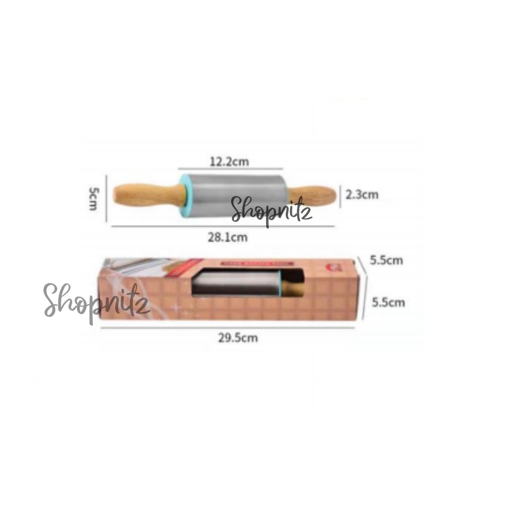Jual Rolling Pin Stainless Putar Penggiling Penggilas Adonan Kue Roti ...